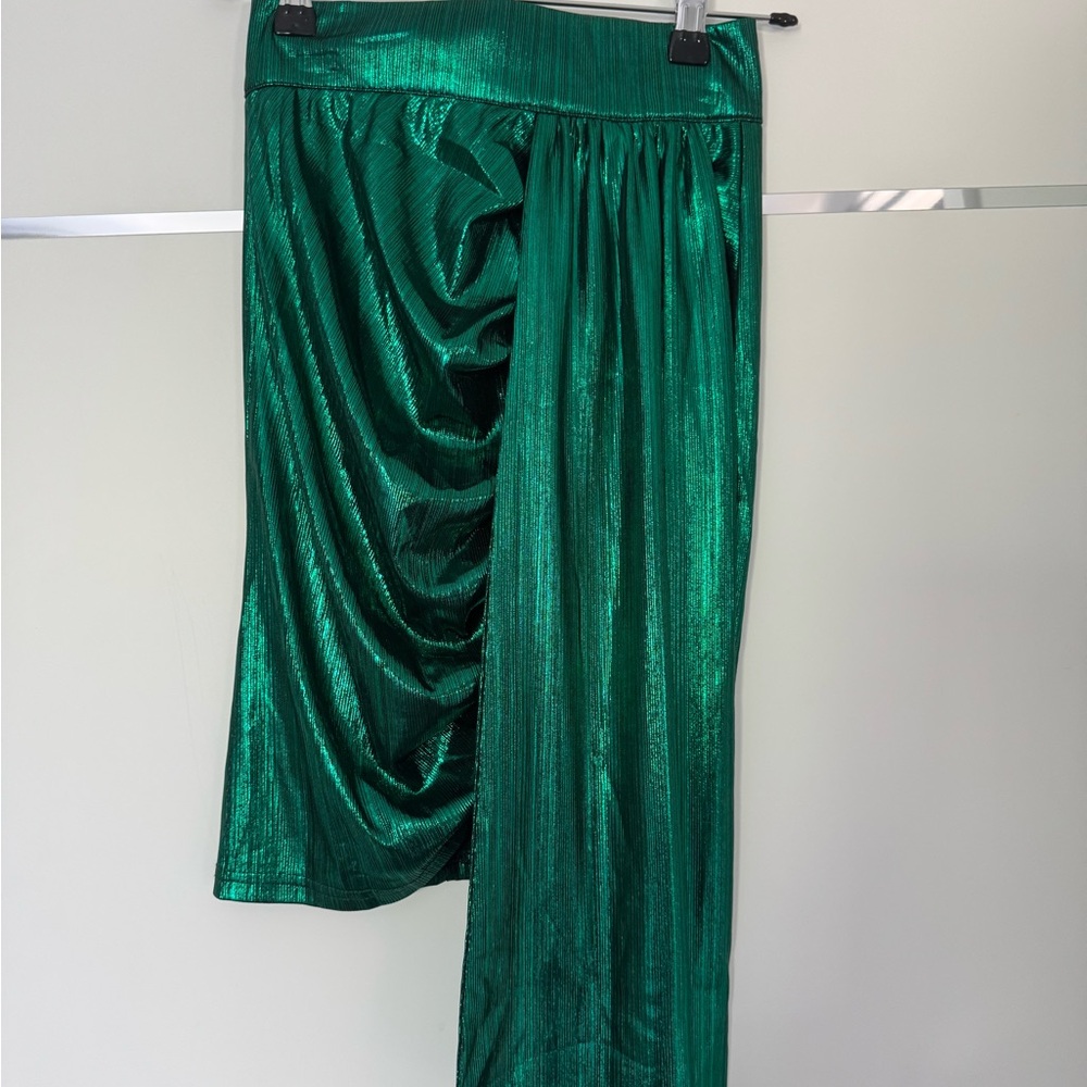 Shiny Green Skirt